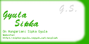 gyula sipka business card